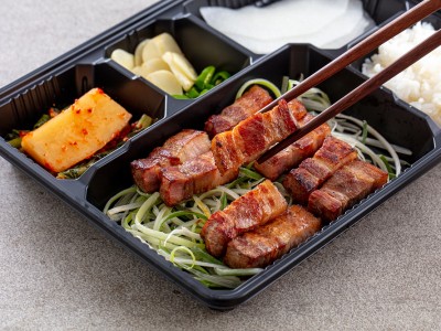 삼겹살 도시락 이미지