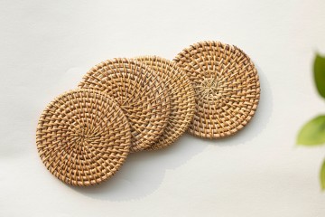 라탄 차받침대 이미지
